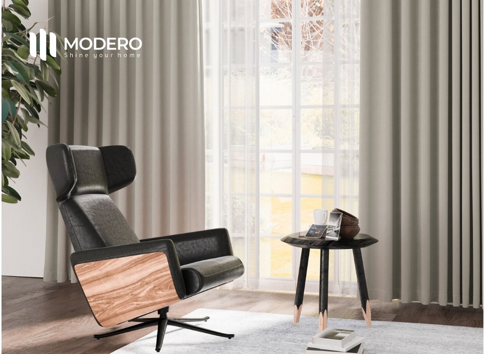 Bộ sưu tập rèm vải một màu MODERO tone be - kem - ghi - xám: Xu hướng được dự đoán dẫn đầu năm 2026