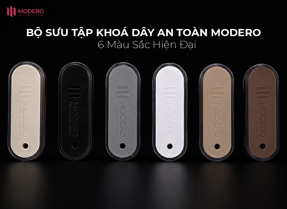 Khóa dây an toàn MODERO 6 màu sắc– Đồng bộ thẩm mỹ, nâng tầm giá trị cho từng bộ mành rèm