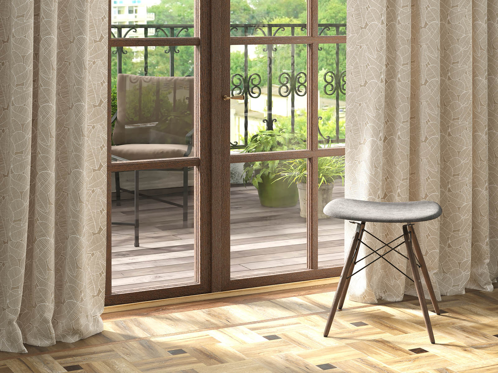  Rèm vải hoa văn - BROOKE