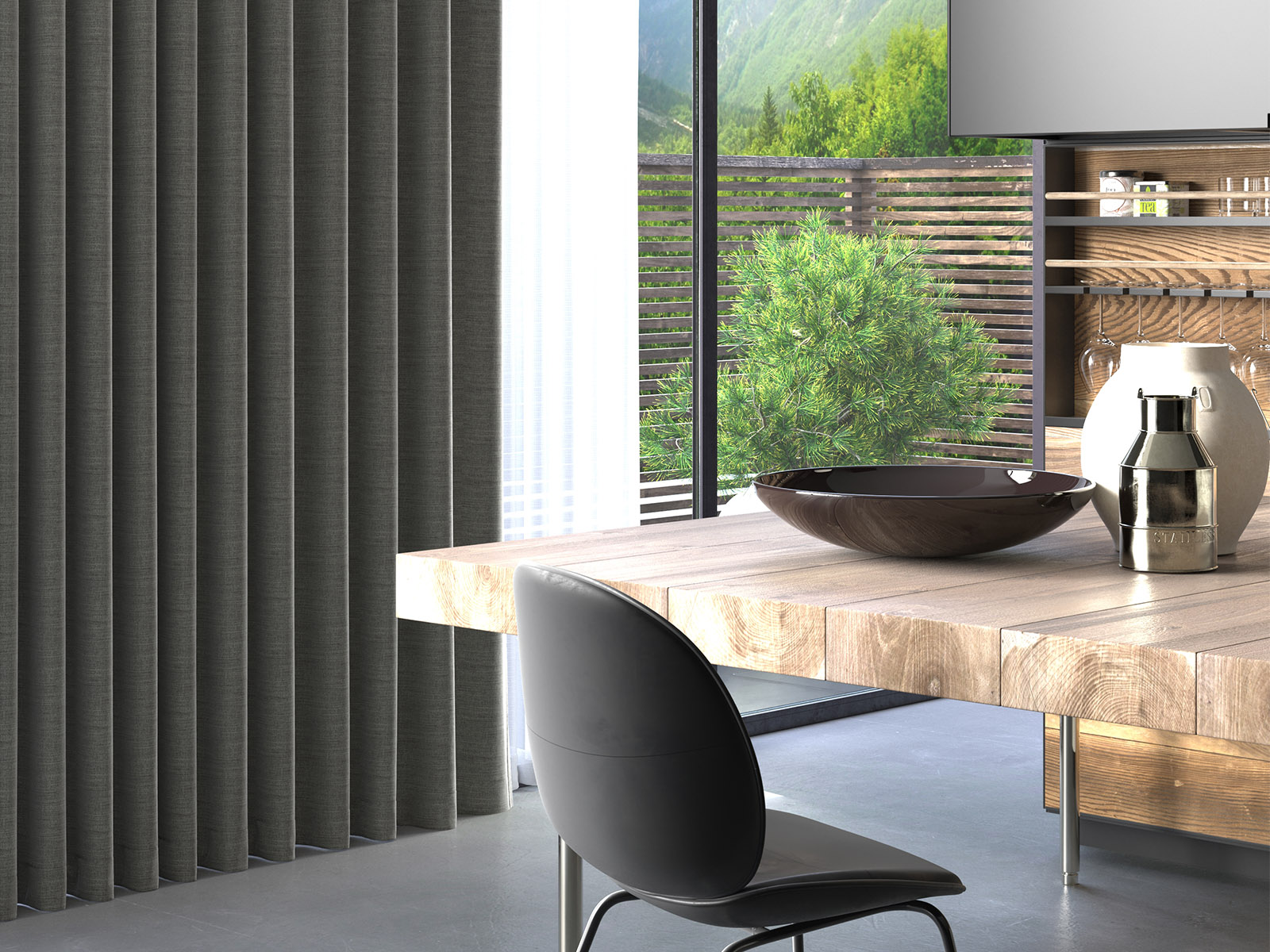  Rèm vải đơn sắc - MICA