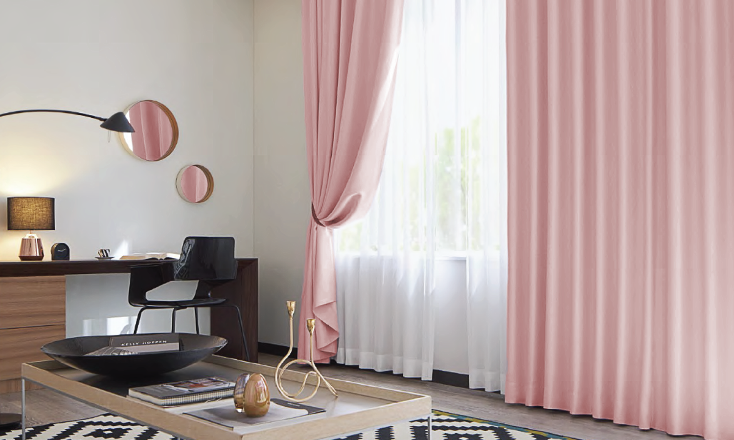 Với phòng khách rèm vải khiến cho căn nhà toát nên nét lịch sự và tinh tế, sự hiếu khách của chủ nhà