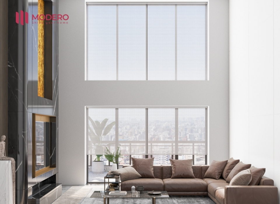 Rèm cuốn MODERO mang thiết kế tinh tế, phù hợp với những không gian mang hơi hướng tối giản, hiện đại hoặc đương đại.