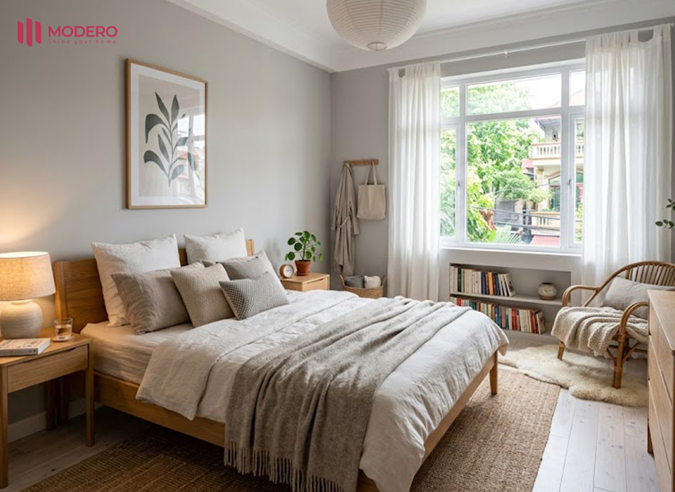 Khi lựa chọn rèm phòng ngủ, gia chủ nên cân nhắc đồng thời kiểu rèm, chất liệu, màu sắc, hướng cửa và nhu cầu