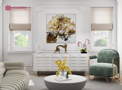 rem-cua-roman-rem-sao3 Rèm Roman sử dụng mặt vải liền, kết hợp với các thanh đỡ ngang và hệ dây kéo để tạo nên những lớp gấp đều khi kéo rèm lên