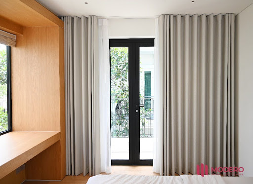 rem-vai-cua-so-2-lop Hệ thống rèm vải cửa sổ 2 lớp với thanh ray đôi MODERO