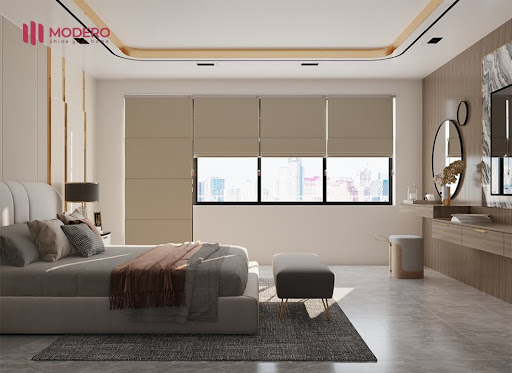 Rèm Roman mang lại sự hài hoà cho toàn bộ không gian nội thất.