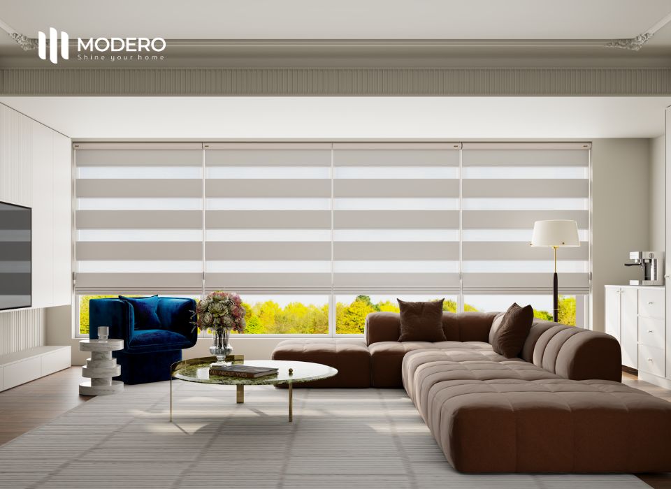 Rèm cửa roman mang lại vẻ đẹp thanh lịch và gọn gàng, định hình phong cách sống chuẩn K-style.