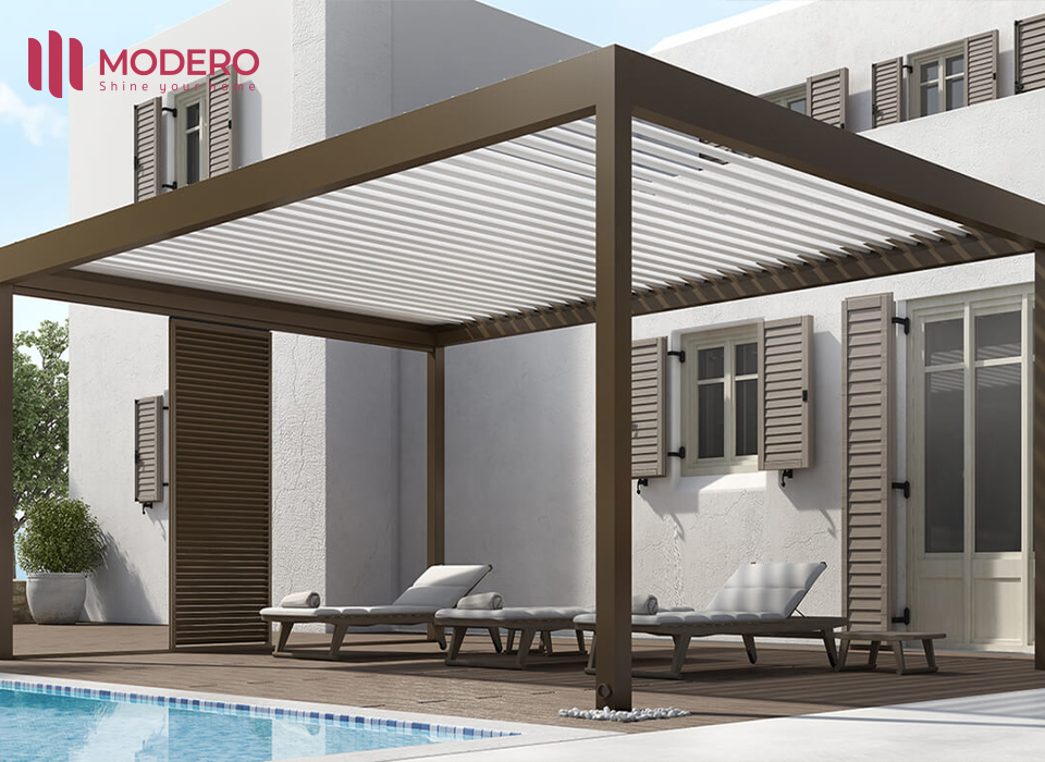 Rèm che nắng ngoài trời MODERO sử dụng những nguyên liệu tốt nhất, được nhập khẩu từ các nhà cung cấp uy tín hàng đầu thế giới