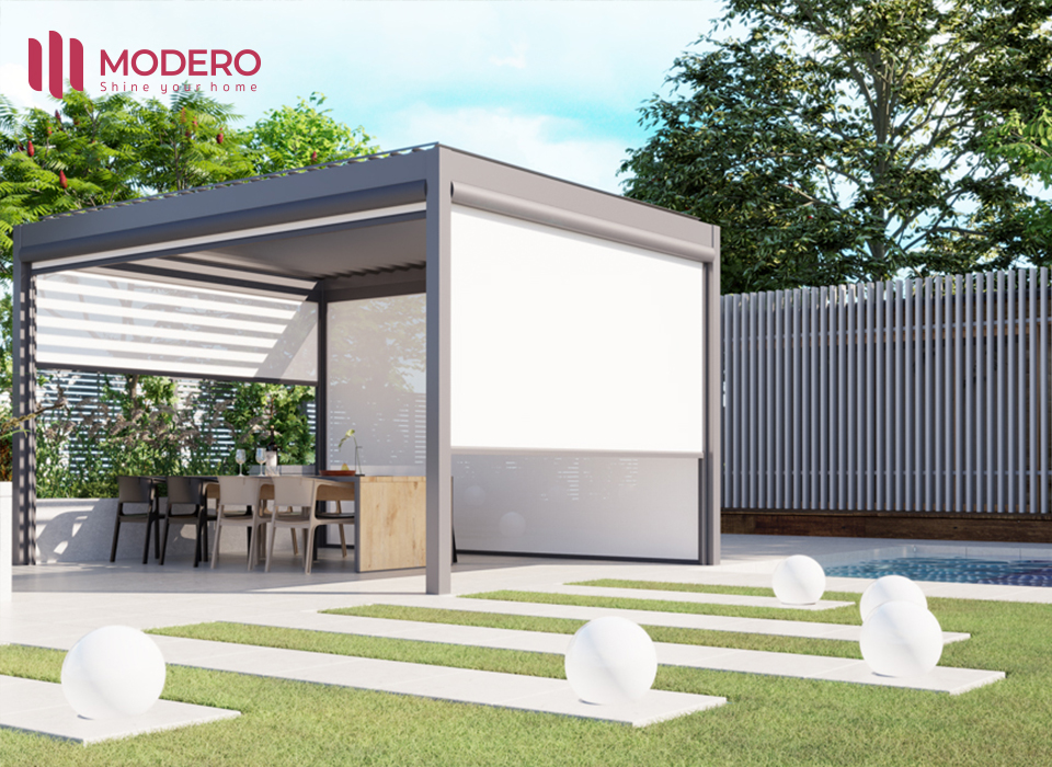 Rèm ngoài trời MODERO mang đến vô vàn sự lựa chọn để làm nên điểm nhấn ấn tượng cho không gian